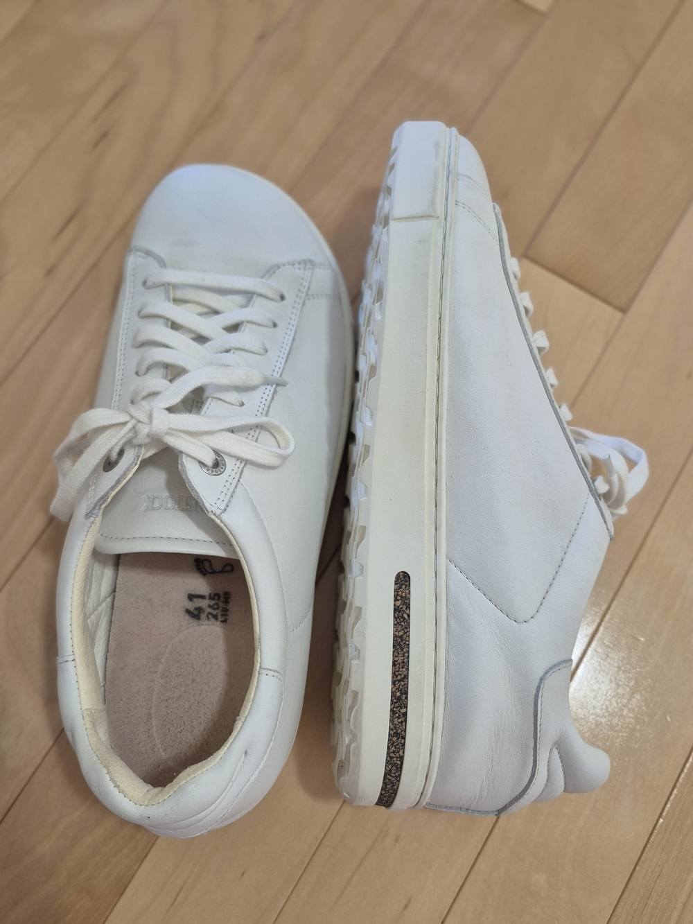 Birkenstock White Bend Low Leather Sneakers - Picture 3 of 8